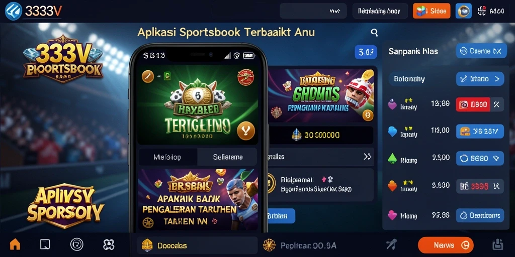Tampilan visual menarik dari aplikasi Sportsbook 333V.