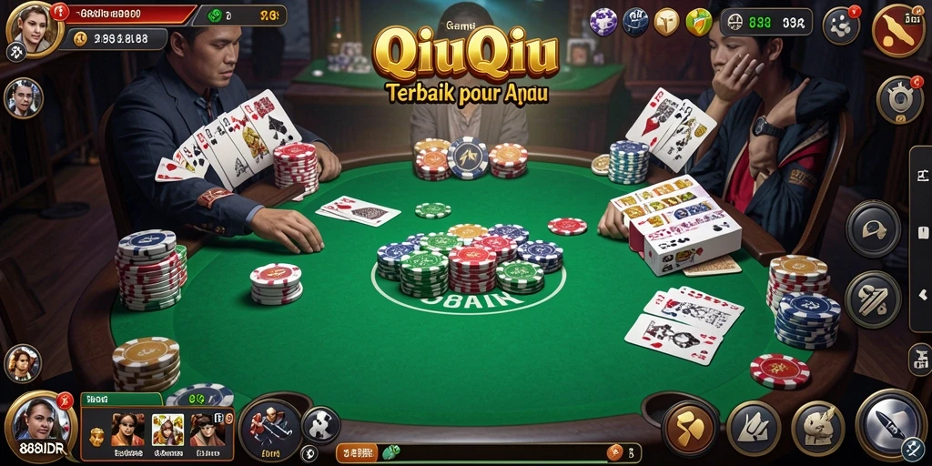 Tampilan gameplay menarik dari 888IDR dalam permainan QiuQiu.