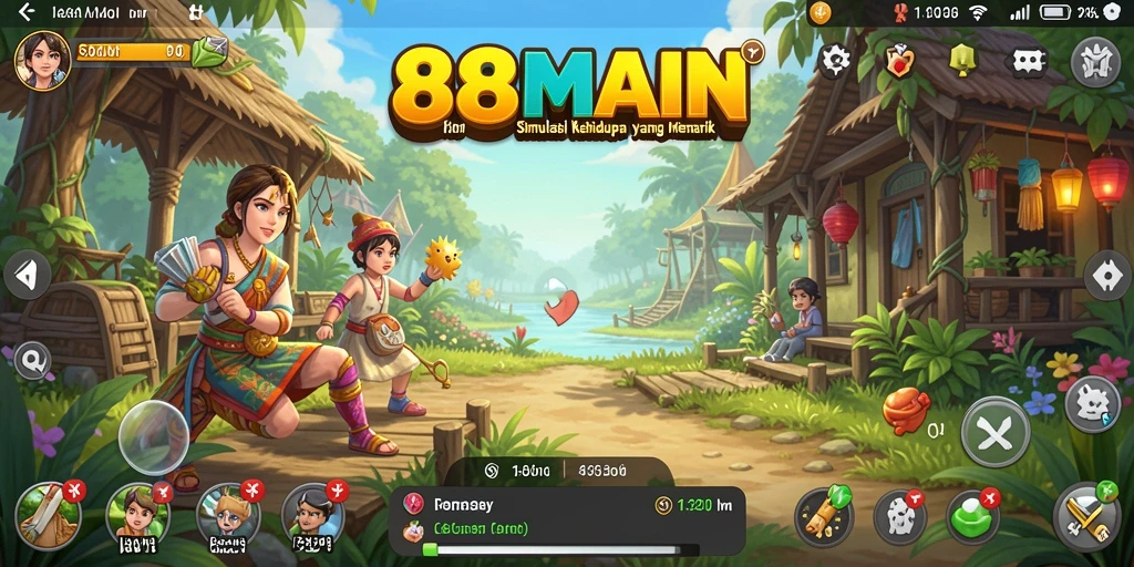 Tampilan gameplay menarik di 88MAIN dengan interaksi karakter.