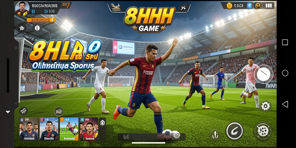 Tampilan gameplay menarik dari 8HHH dengan aksi olahraga intens.