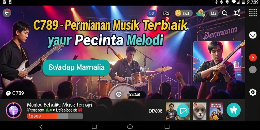 Tampilan gameplay C789 yang seru dan interaktif dalam dunia musik.