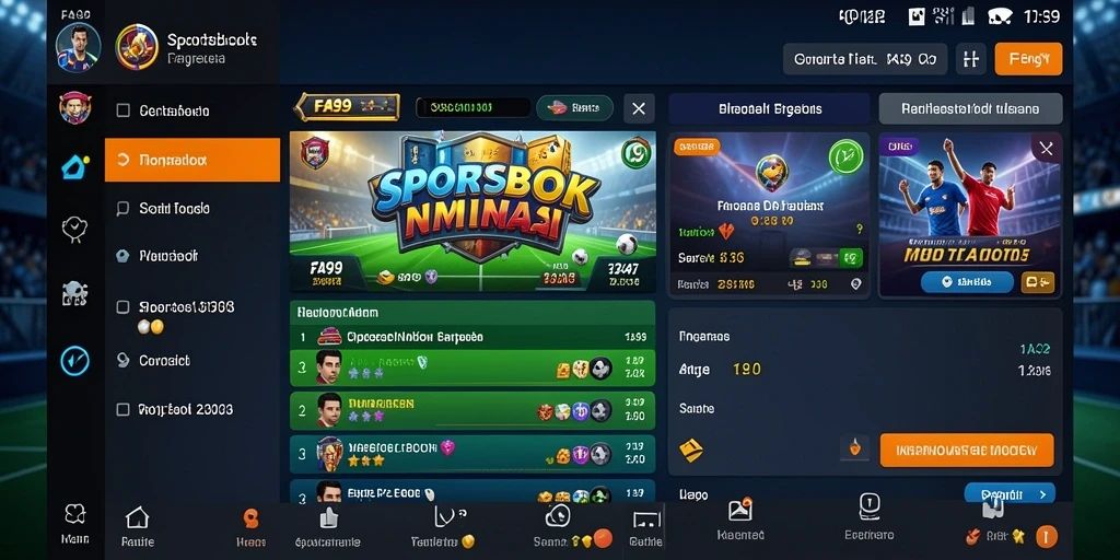 Tampilan screenshot FA99 menampilkan gameplay Sportsbook yang menarik.