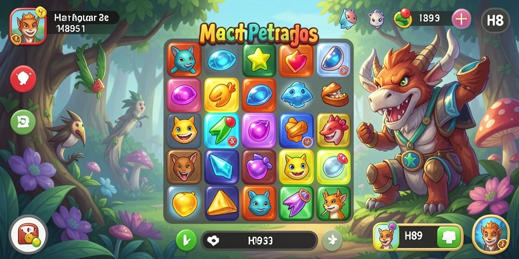 Gameplay H89 menampilkan keseruan mencocokkan item warna-warni.