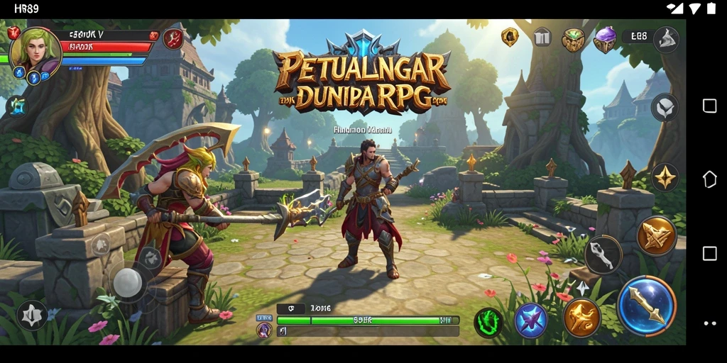 Screenshot HR89 menampilkan aksi pertempuran yang mendebarkan di dunia RPG.
