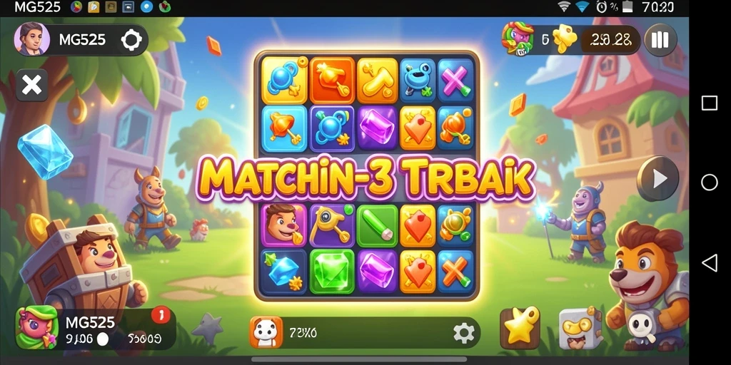 Tampilan gameplay MG525 yang seru dan penuh warna.