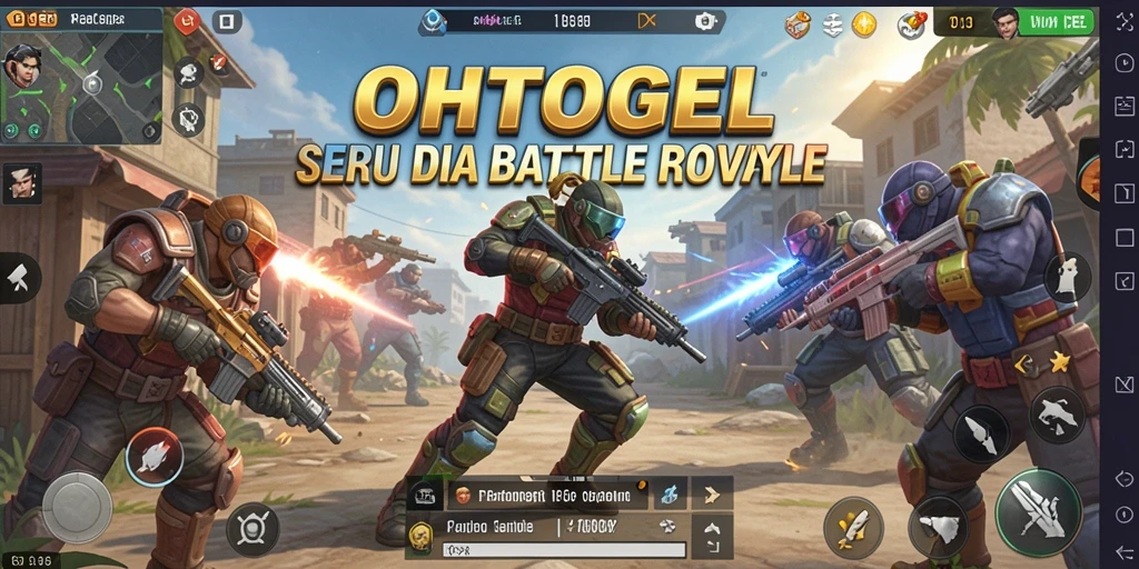 Gameplay seru OHTOGEL dalam pertempuran Battle Royale.