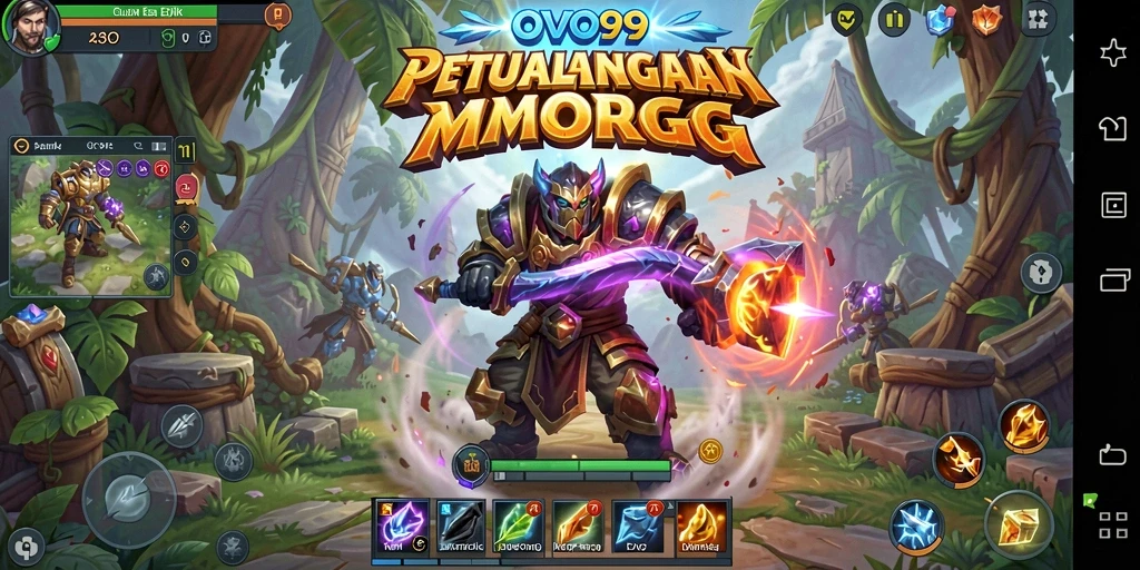 Tampilan gameplay OVO99 yang menakjubkan dalam dunia MMORPG.