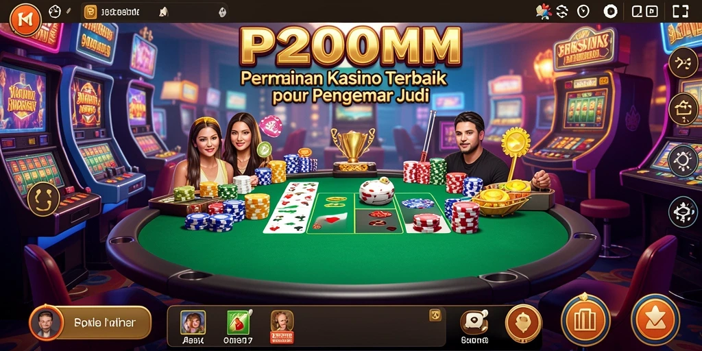 Screenshot utama P200M menampilkan gameplay Kasino yang menarik.