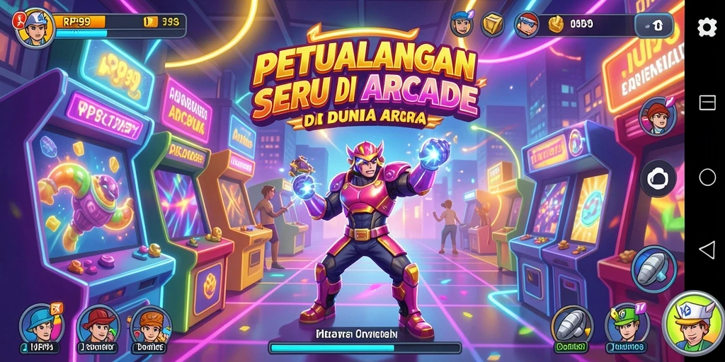 Screenshot menunjukkan karakter dalam aksi di level yang penuh tantangan.