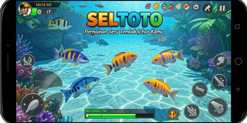 Tampilan gameplay Tembak Ikan yang menarik dan penuh aksi.