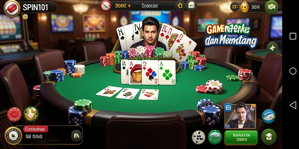 Tampilan menarik dalam permainan Poker SPIN101 yang memikat.
